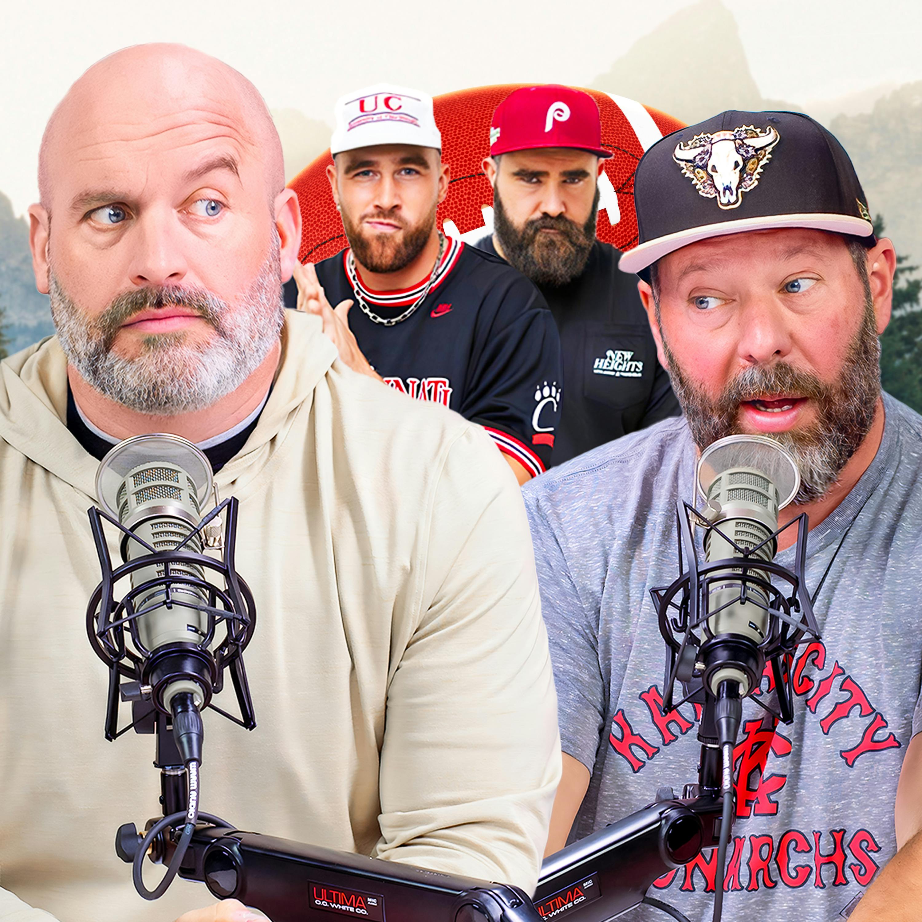 2 Bears vs 2 Kelces | 2 Bears, 1 Cave Ep. 214